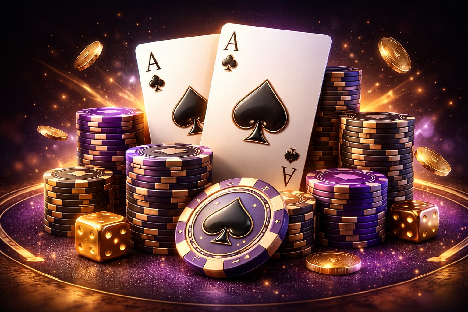UKGC licensed online casinos - casino chips, cards, and gaming elements